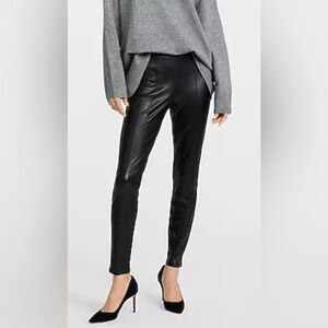 Women’s Express High Rise Faux Leather Black Leggings Size Medium Spandex